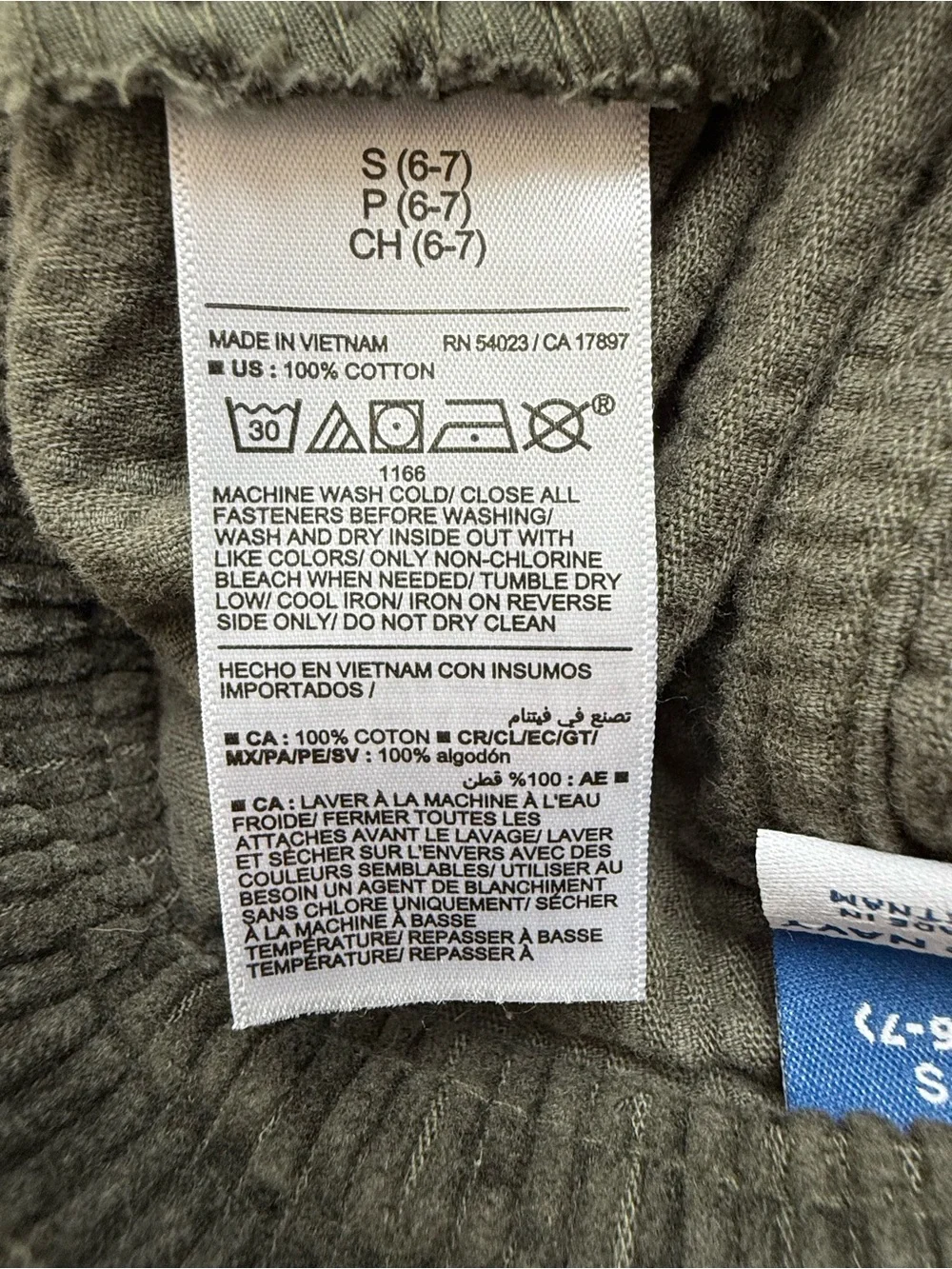 Old Navy Girls Gray Corduroy Button Skirt 6/7
